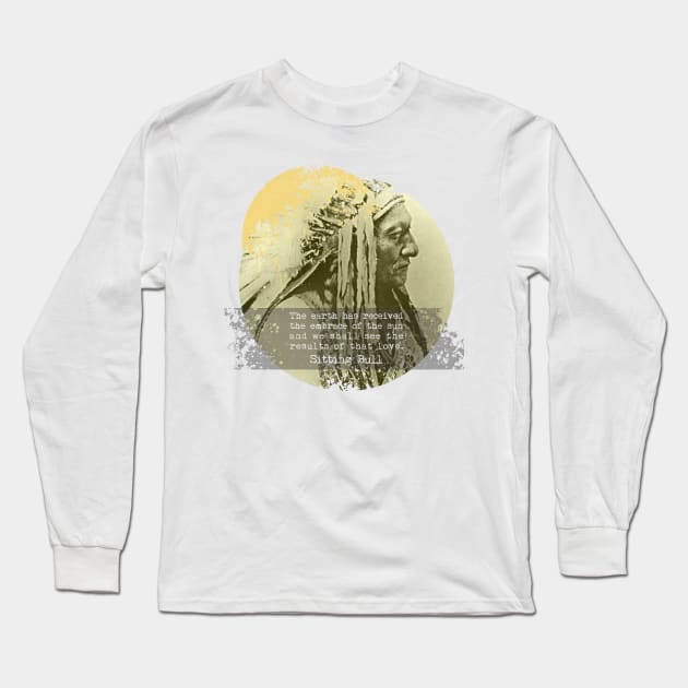 Sitting Bull Long Sleeve T-Shirt by workshop71